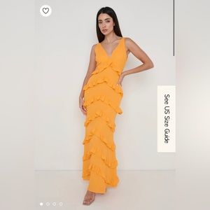 Pretty Lavish Piper Ruffle Maxi Dress